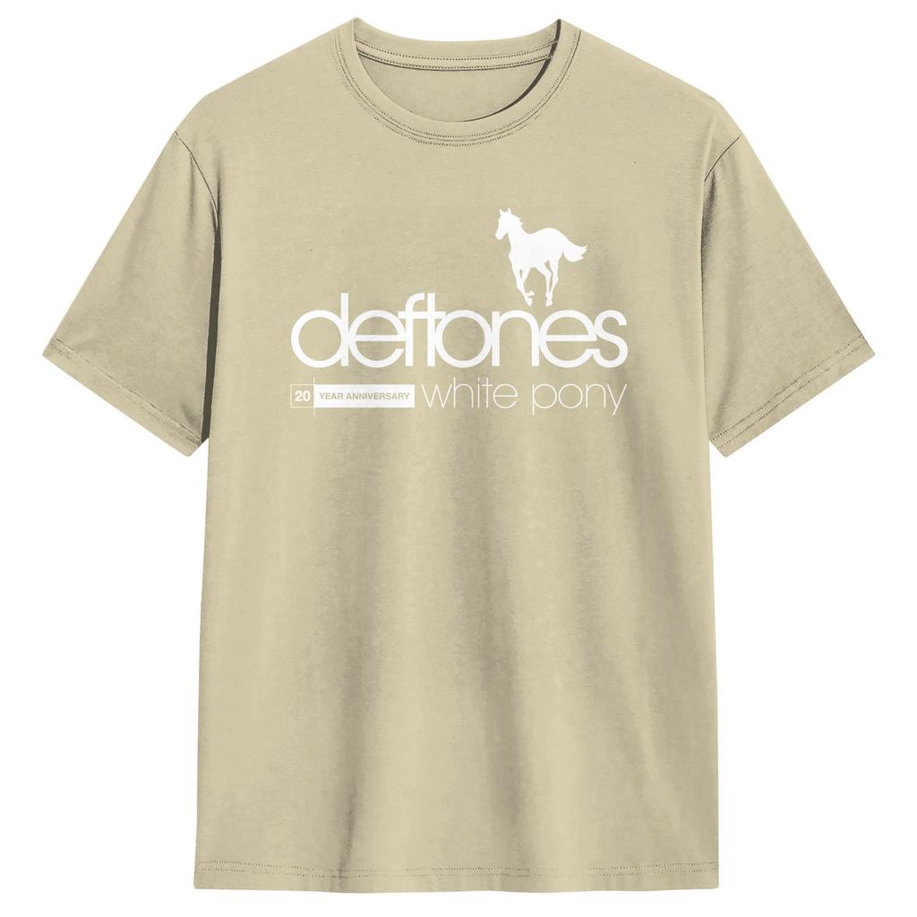 Deftones White Pony  TShirt Beach  Cotton T Shirts For Man Hippie Casual Tshirt Short Sleeve Y2K Basic Tops
