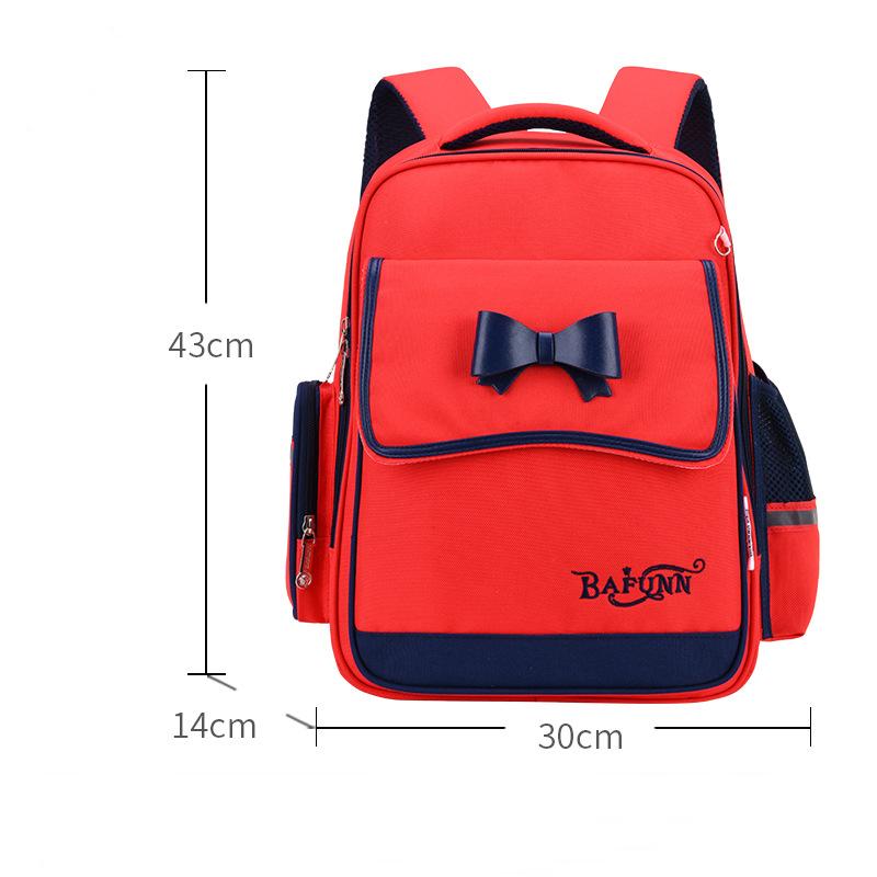 Breathable Lightweight Backpack Primary School Girls Children Cute Bowknot School Bag
