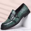 [Source] Large size buckle men's casual leather shoes British one-pedal single shoes trendy leather shoes men
