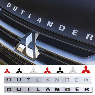1PC 3D Car Front Grille Trunk Emblem Plastic Sticker For Lancer 9 EX Colt Outlander 3 ASX Pajero L200 Galant Space