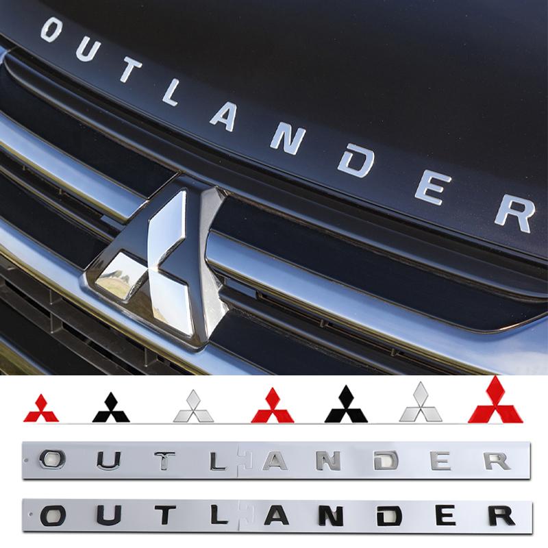 1PC 3D Car Front Grille Trunk Emblem Plastic Sticker For Mitsubishi Lancer 9 EX Colt Outlander 3 ASX Pajero L200 Galant Space EX8