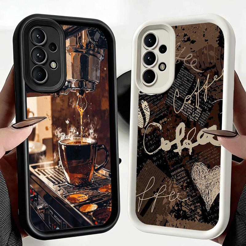 Handyhülle für Samsung Galaxy A17 A16 A15 A14 A13 Schwarz Kaffee Mode Stil A56 A36 A26 A55 A35 A25 A54 A34 A24 A53 A33 A23 A07