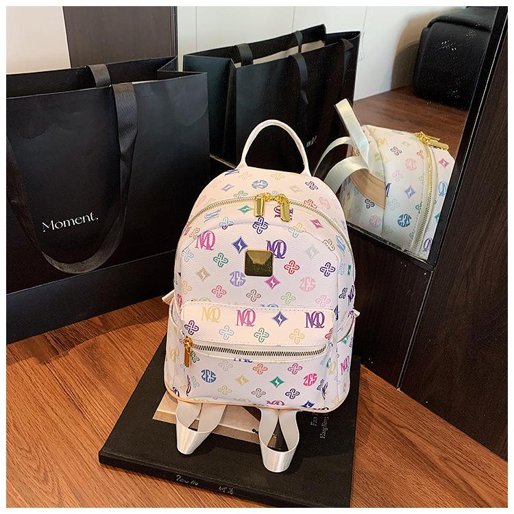 Double Shoulder Bucket Bag Women's Large Capacity Fashion Outdoor Leisure Travel Bag Soft Leather Backpack School Bag