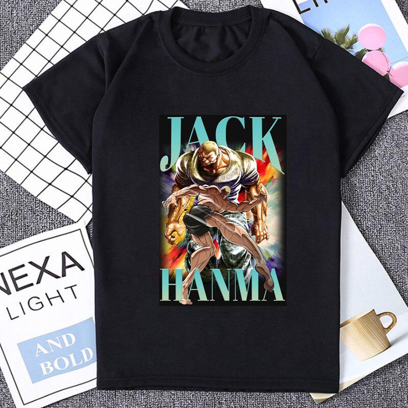 Bojová Animace Baki Anime Tričko Japonská Manga Tričko Pánské Oblečení Yujiro Hanma Grafické Topy Letní Streetwear Harajuku Trička