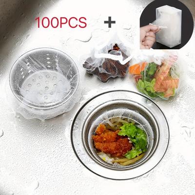 100pcs Sink Strainer Mesh Bag, Sink Strainer Bag, Disposable Mesh Sink Strainer Bags, Kitchen Sink Strainer Trash Bag, Sink Strainer Filter Mesh Bag