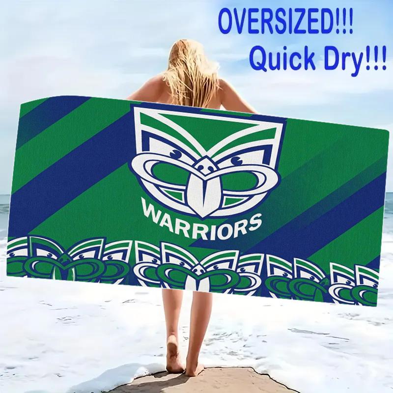 New Zealand Warriors Print Beach Towel, Large Soft Quick Dry Towel for Beach Camping Swimming