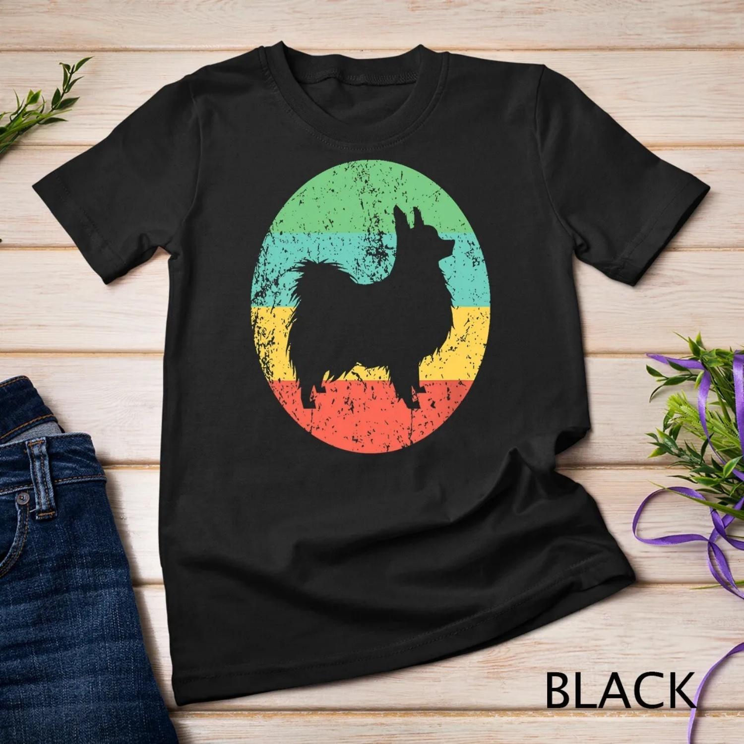 Womens Papillon Vintage Retro Dog T shirt S