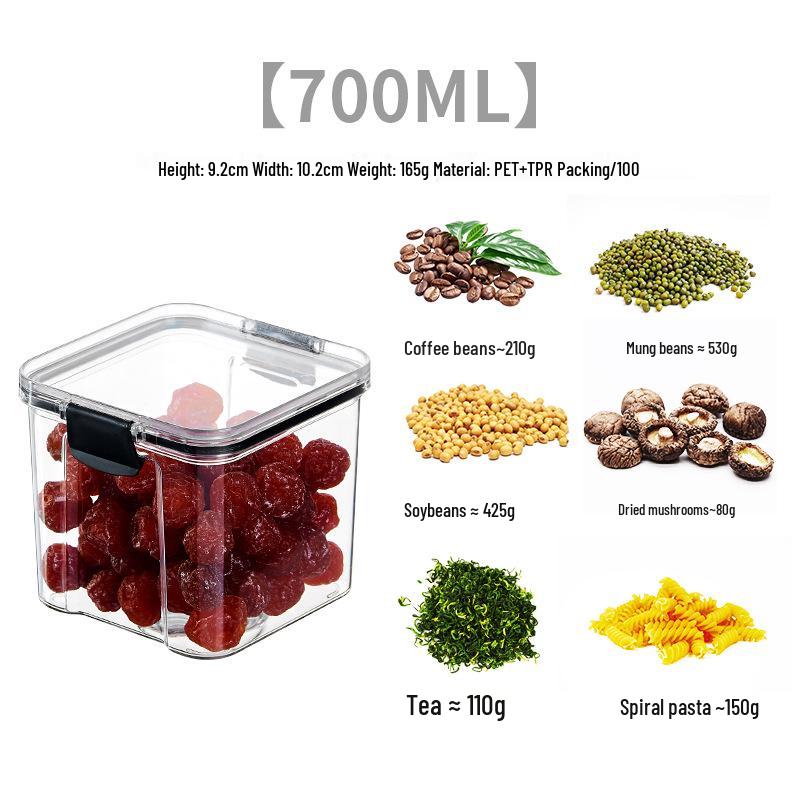 Floral Tea Box: Airtight 460ml Plastic Container with Four Compartments for Fresh, Food-Grade Storage.