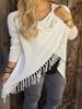 Stylish Women Tassels Casual Outwear Jacket Cardigan Long Sleeve Sweater In Solid Color