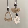 Retro Ethnic Style Geometric Wood Collarbone Necklace - Fashionable Light Luxury Design