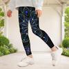 Girls Rainbow Galaxy Printed Full Length Stretch Waist Yoga Leggings