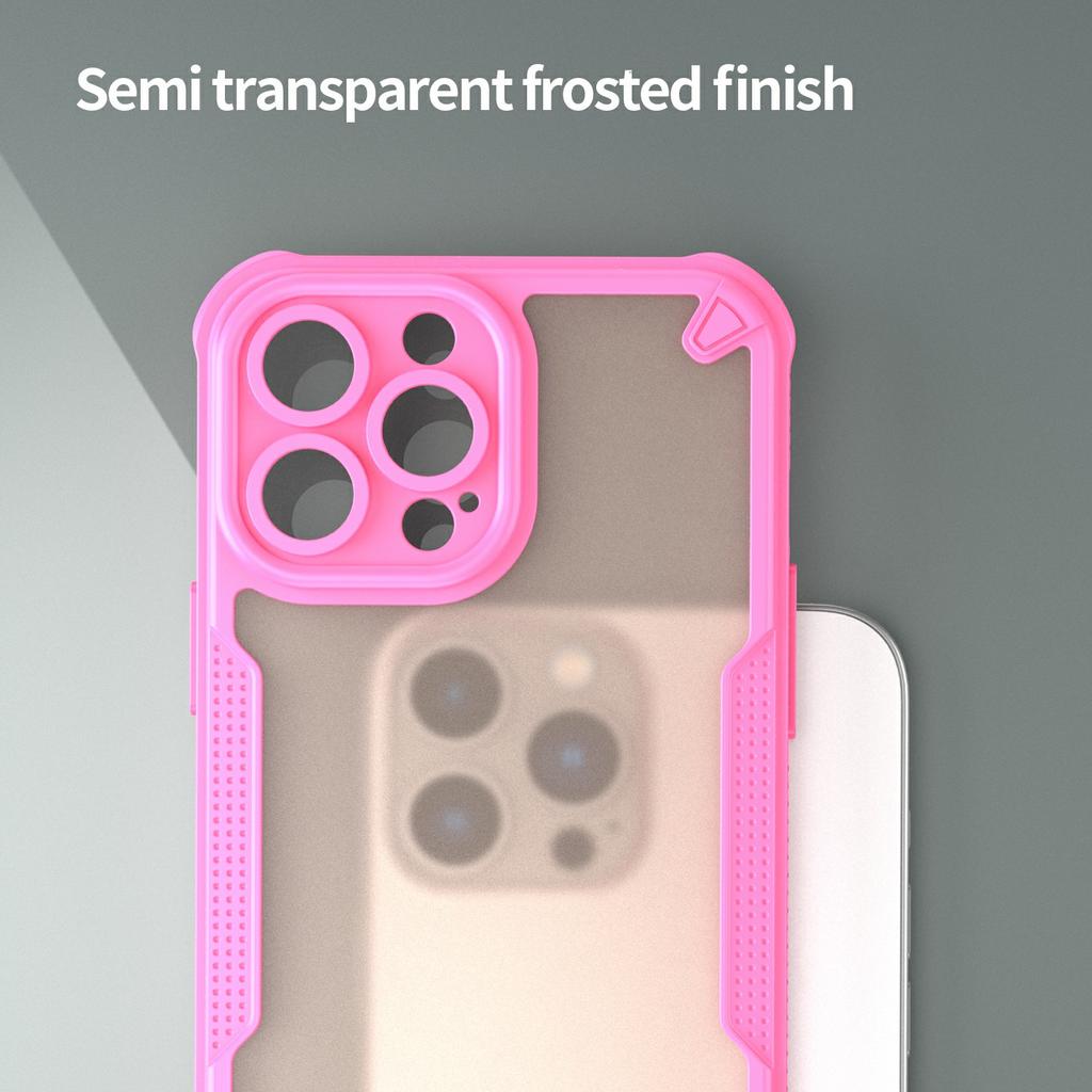For iPhone 13 Pro Max Case PC+TPU Frosted Phone Back Cover