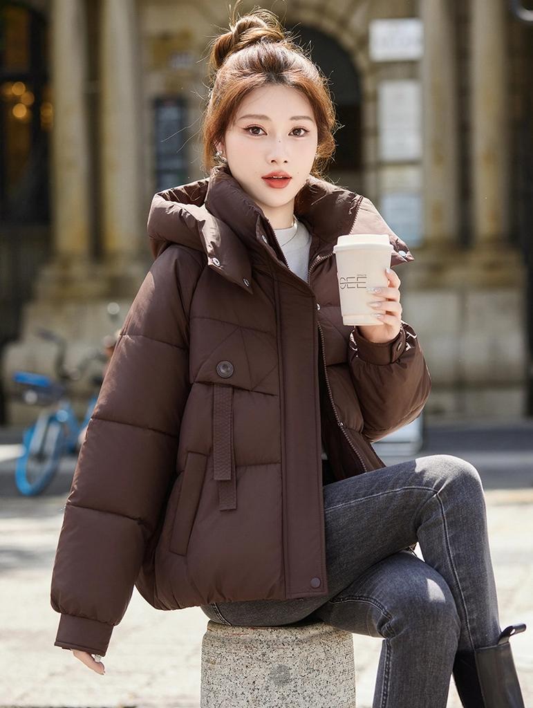 Hooded Short Loose Thick Warm Jacket