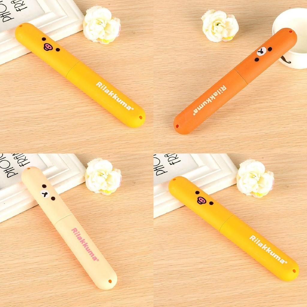 Colorful Portable Toothbrush Cover Holder With Cute Bear Design For Travel Protection