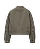 Sperone Hyphen Crop Dash Jacket (Khaki Grey)