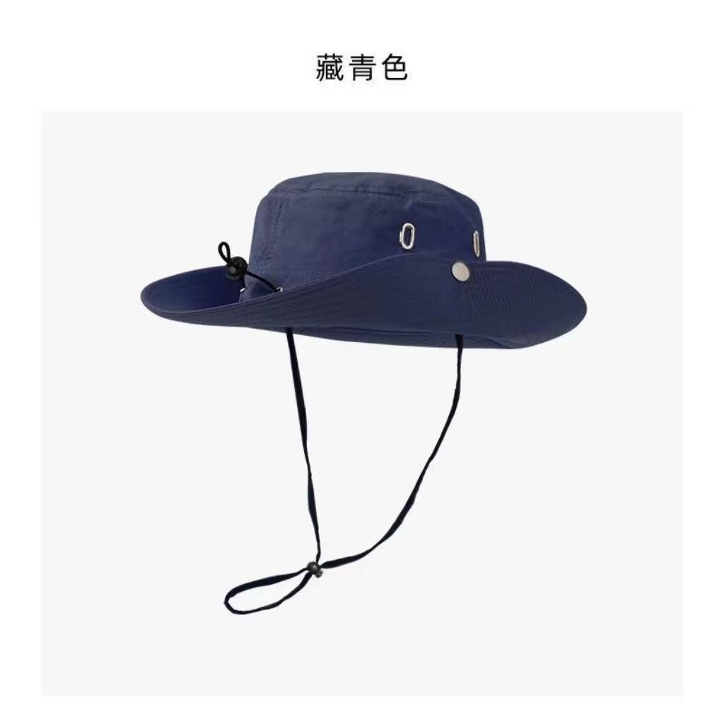 Hat Bucket Hat Hat Outdoor Waterproof Men's and Women's Cowboy Hats Hiking Shading Mountaineering Western Big Head Circumference Sun Protection