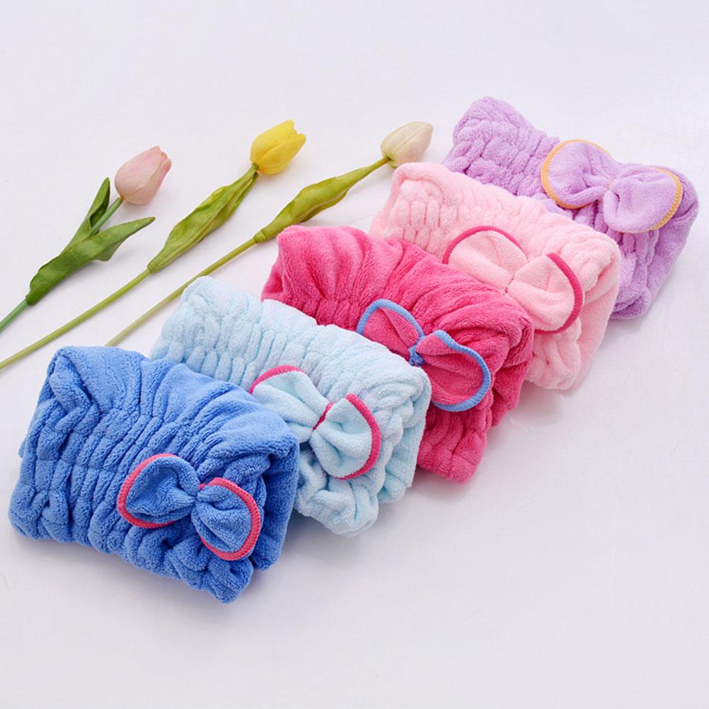 Dry Hair Cap Microfiber Drying Elastic Shower Curly Towel Elasticity Fast Child