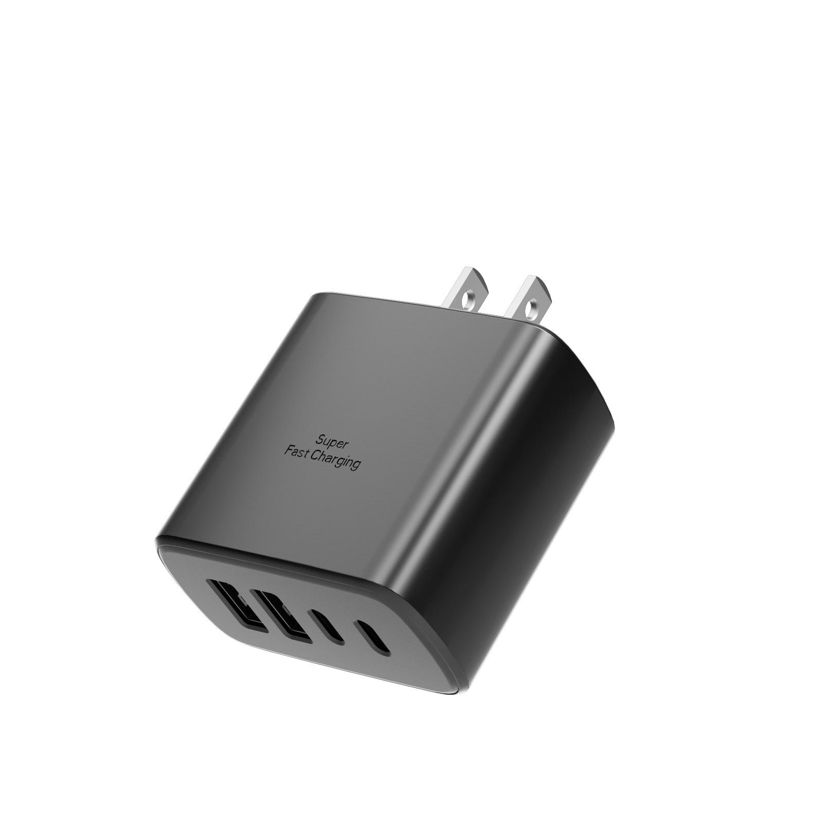 

Многопортовая USB-зарядная головка для быстрой зарядки, подходит для Samsung iPhone, быстрая зарядная головка, зарядное устройство Type-C US 2A2C