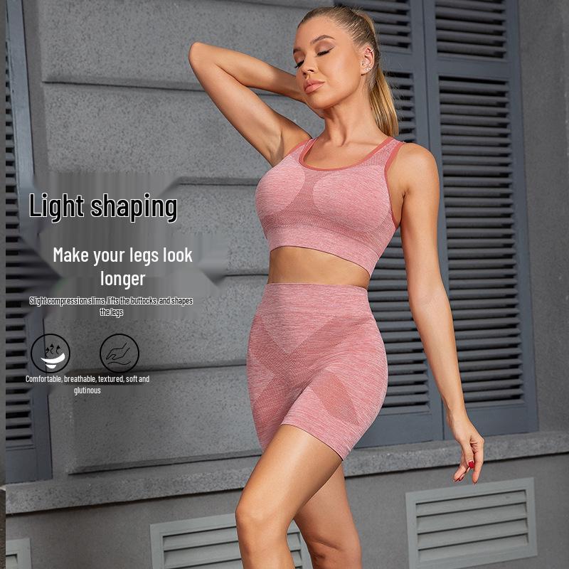 New Style Quick-Drying Hip-Lifting Yoga Pants and Sports Bra Set - European and American Design