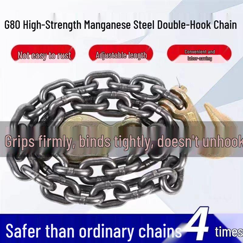 National Standard Manganese Steel Double Lifting Chain Sling Hook for Stones