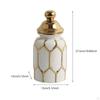 Ceramic Tea Canister Tin Porcelain Ginger Jar Floral Arrangement Chinese Storage Pot Temple for