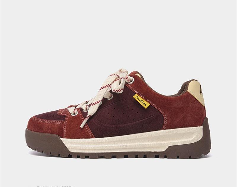 

Нишевые повседневные спортивные кеды женские осень 2025 новый оригинальный дизайн ретро платформа немецкие тренировочные туфли женские 40 бордовый