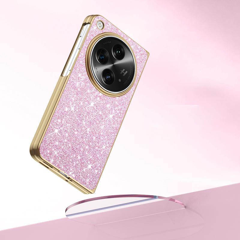 For Oppo Find N3 Case Slim Shinny PU Leather Electroplating Phone Case Cover For Oppo Find N N2 N3