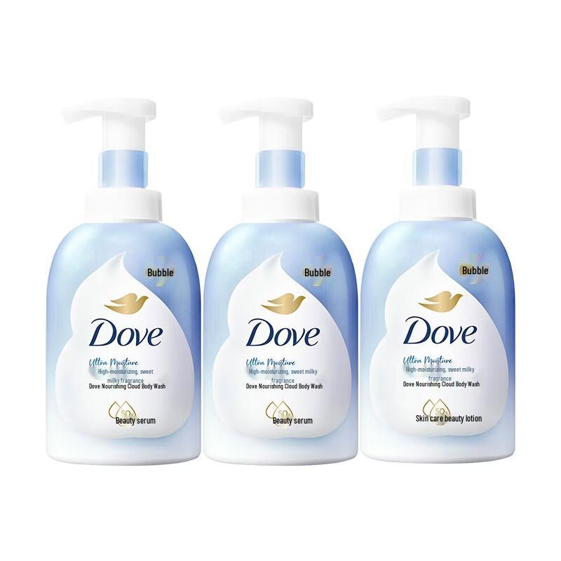 Dove Deep Nourishing Shower Foam (3 x 400ml)