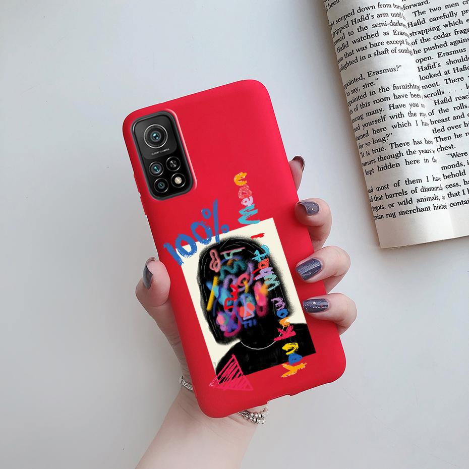 For Xiaomi Mi 10T Pro Case Cute Funda Silicone Matte TPU Soft Back protective Cover For xiaomi mi 10t 10tpro mi10T 10 t pro Case