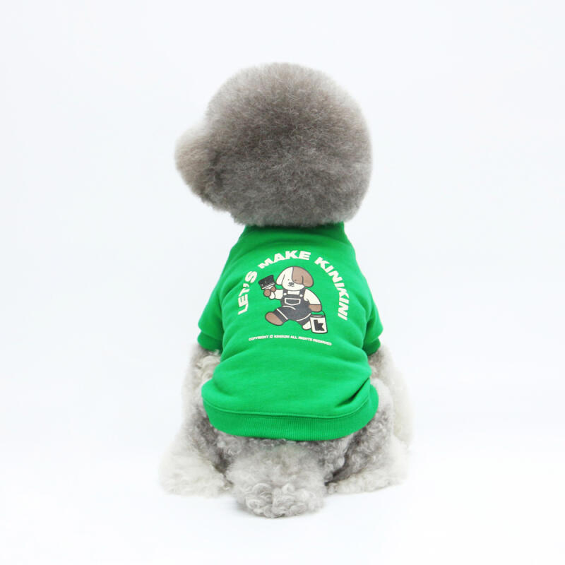 KINI PAINTING DOG TSHIRT-GREEN (short-sleeved T-shirt) M