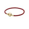 Pandora Moments woven leather bracelet, same-sex couple model, black/red ZT-0006