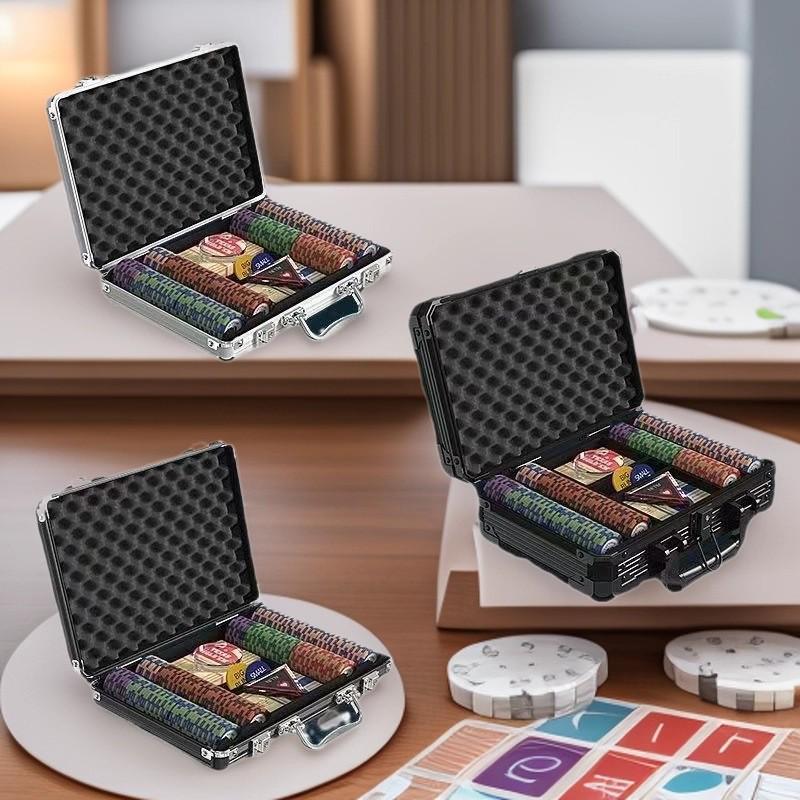 Aluminum Alloy Black K-Type Poker Chip & Chessboard Case
