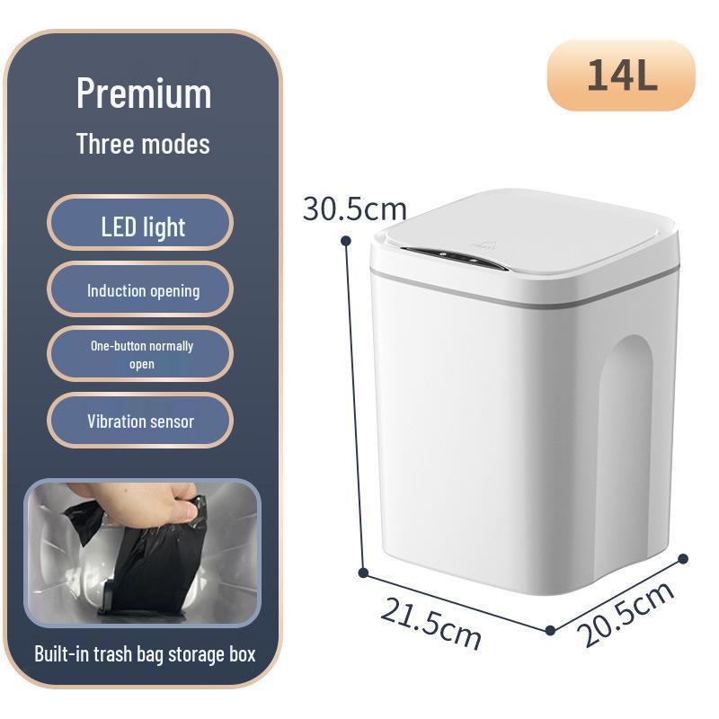 Automatic Smart Induction Trash Can for Home – Large Capacity for Living Room, Kitchen, Bathroom