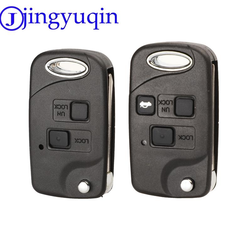Jingyuqin Telecomando Pieghevole a Scatto Guscio Chiave Auto per Toyota Yaris Carina Corolla Avensis Copertura Toy43 Toy47 Toy48 Con Pulsanti