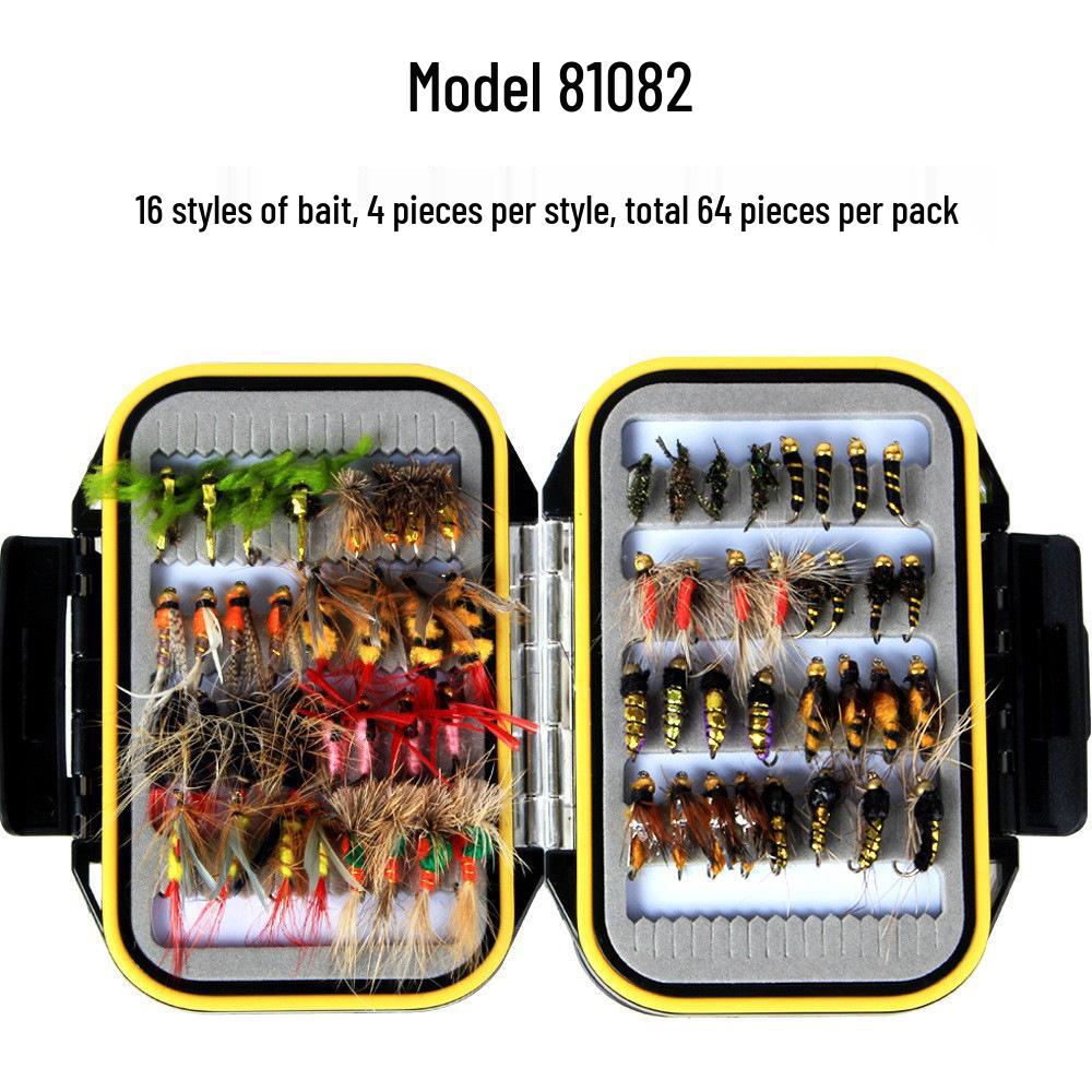 Набор из 28 бионических крючков и приманок для нахлыста с маленькой коробкой 30-piece Set Model 81081