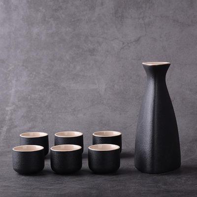 Antikes japanisches Keramik-Weingefäß-Set für Baijiu und Sake