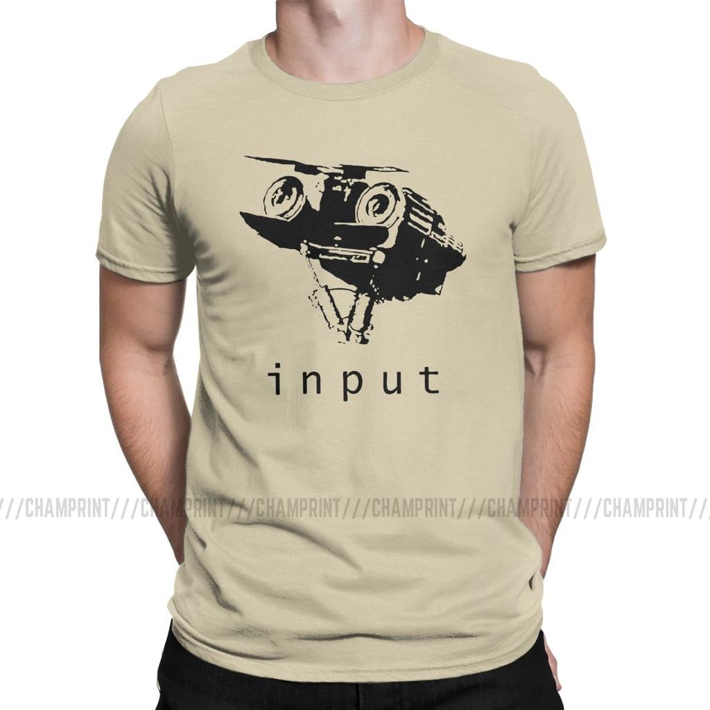 Casual Input TShirt Men Crew Neck T Shirts Short Circuit Johnny 5 80s Retro Robot Movies Short Sleeve Tee Shirt Graphic Tops