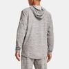 Under Armour Rival Terry Logo Print Loose Training Zip Hoodie Men hoodies Agate-White 1361606-112