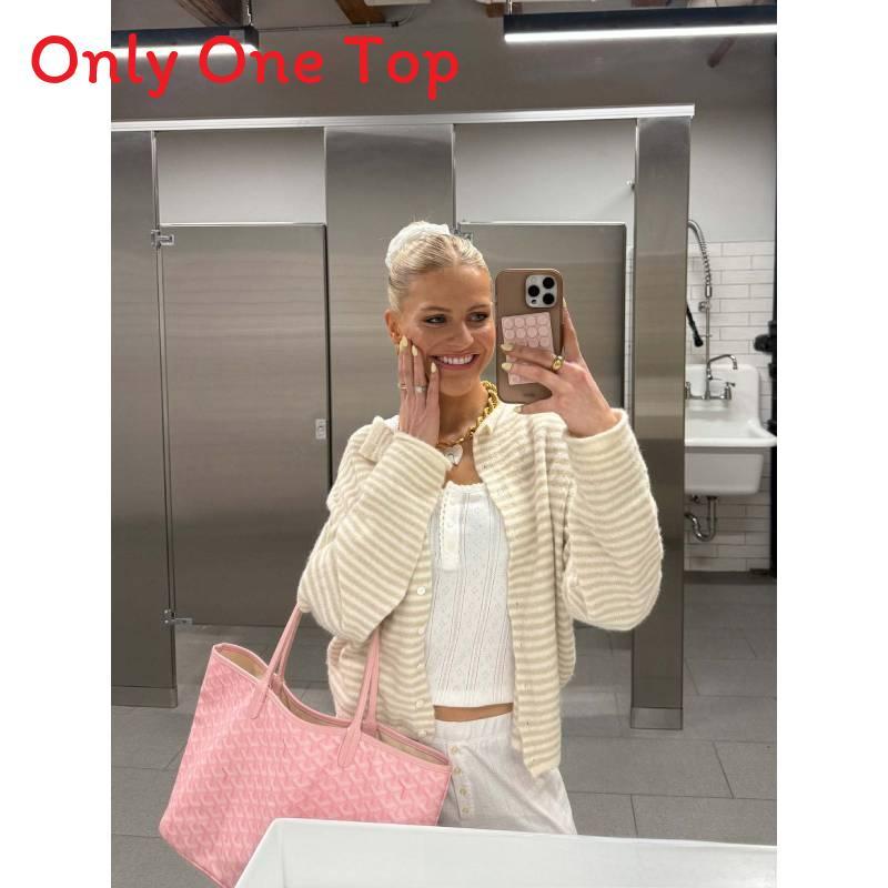 Cardigan in Maglia a Righe da Donna con Comfort Casual per l'Autunno