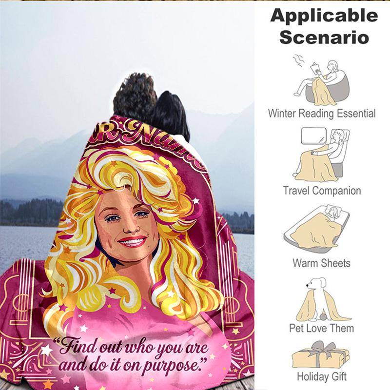 Custom Name Blanket Dolly Memorial Tribute Blanket Bedding Blanket for Travel, Camping, Living Rooms, Offices, Sofas, Fan Christmas gift