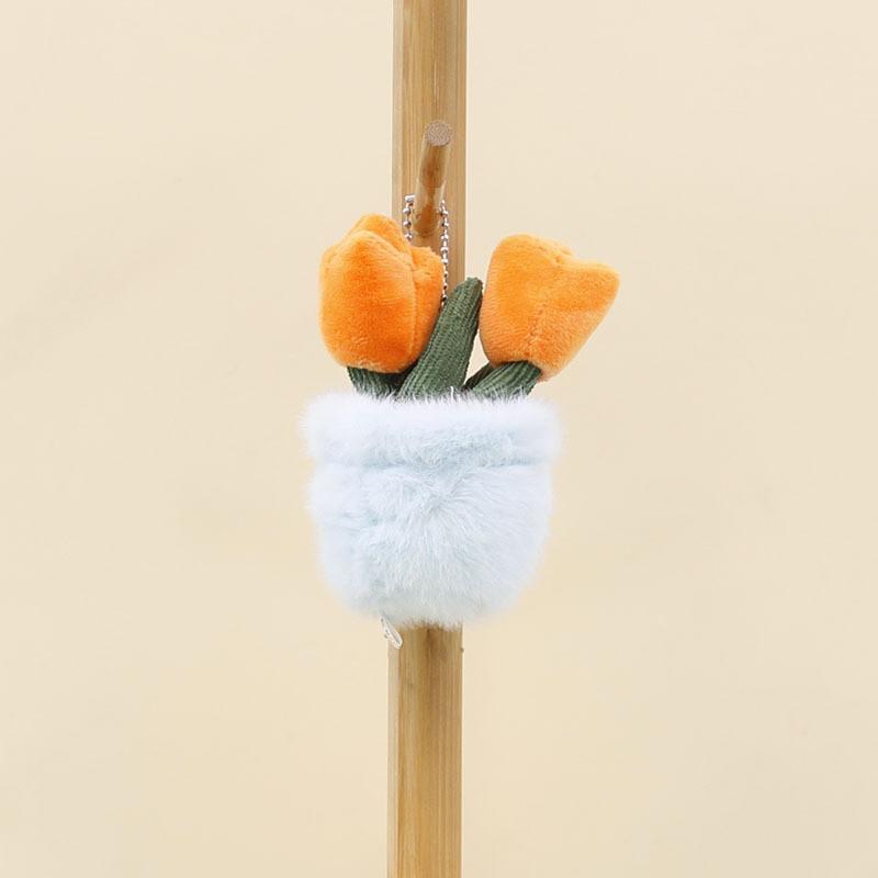 

Cute Flower Shaped Plush Doll With Keyring For Bag Decoration And Collecting