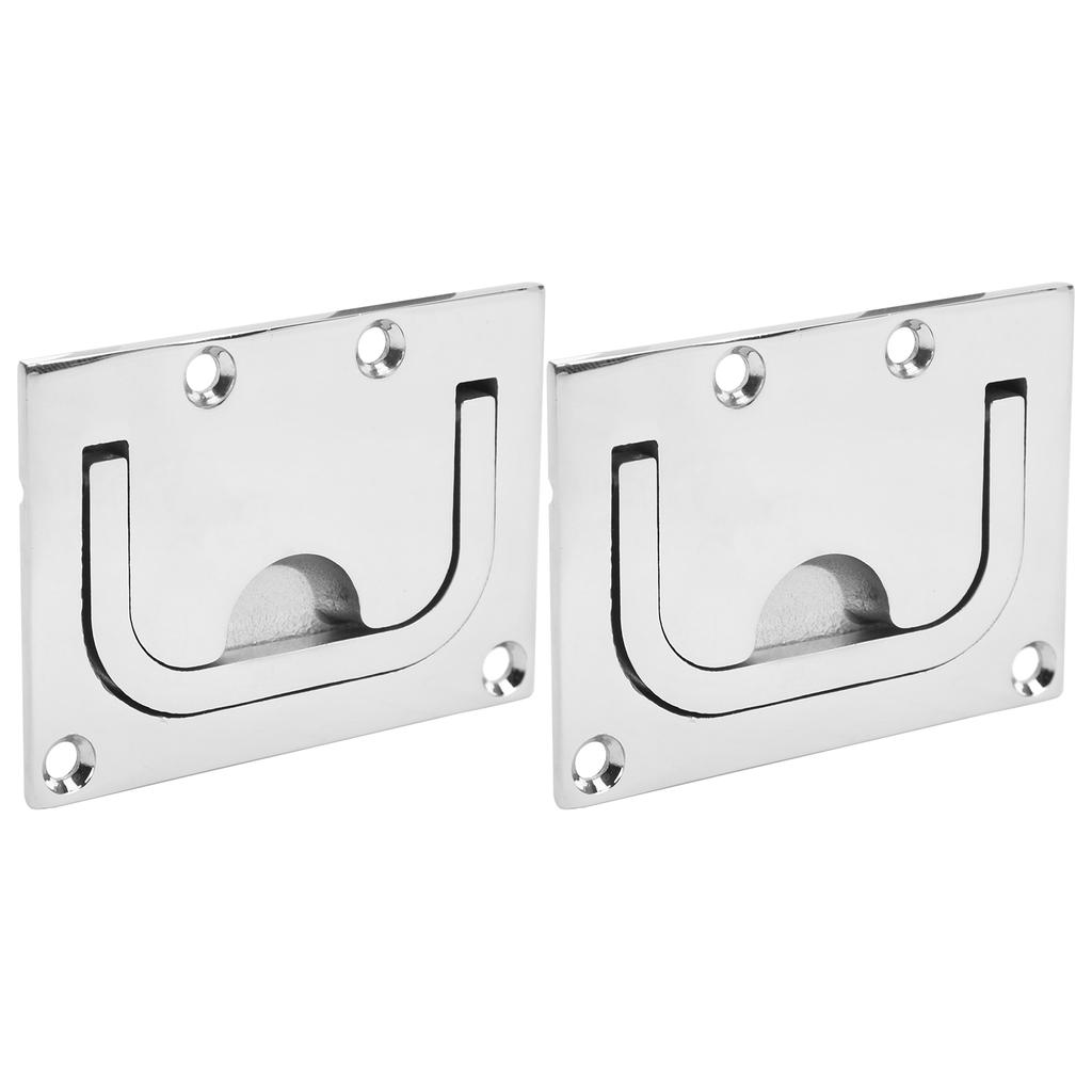2PCS Stainless Steel Boat Hatch Pull Deck Cover Handle Marine Hardware Locker Ring