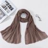 New 70*175Cm Women Muslim Crinkle Hijab for Women Soft Cotton Headscarf Islamic Head Wraps Femme Musulman Head Scarf