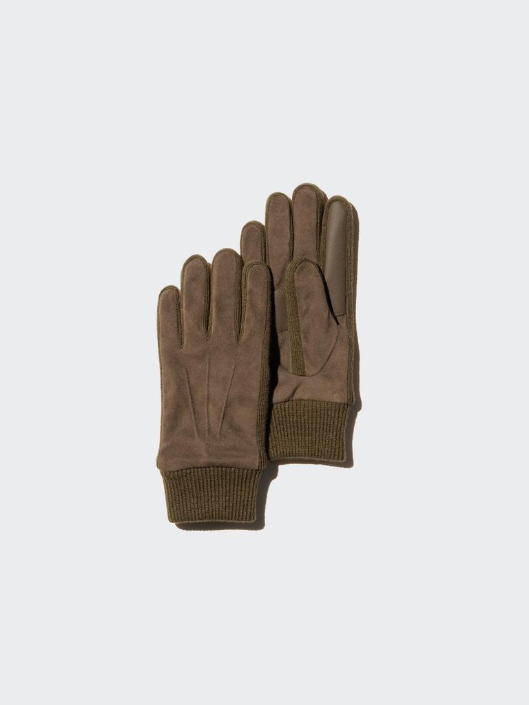 Uniqlo Heattech Lining Glove  Faux Suede 