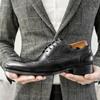 Fashion 2024 New Cowhide Block Carved Men's Shoes Genuine Leather British Men's Shoes Vintage Classic Dress Shoes Handmade High Quality