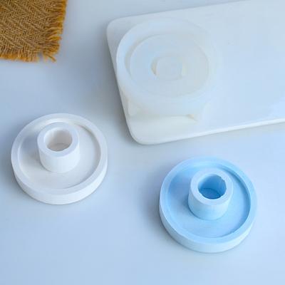Easy To Release Mold Geometric Candlestick Silicone Mold Long Rod Round Gypsum Mold DIY Durable Candle Holder Mold Home