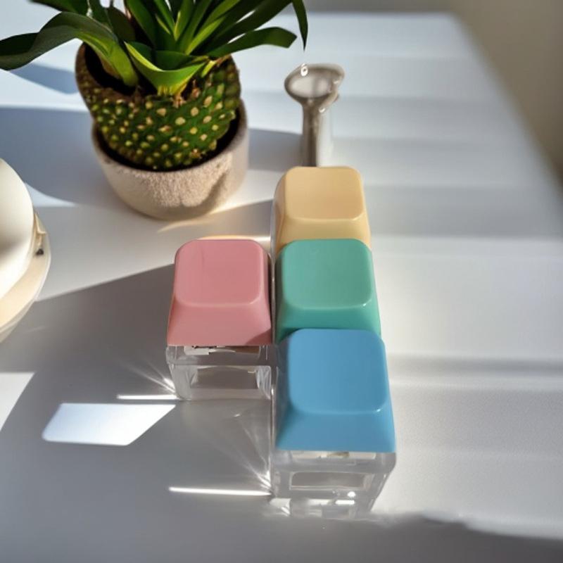 T-Shaped Mechanical Keyboard Led Keyboard Stress Relief Button Keycap Keychain Backapck Decoration Gift