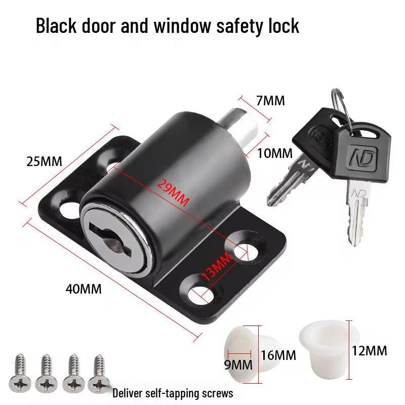 Universal Sliding Door & Window Lock, Child Safety Fastener for Plastic, Steel, & Aluminum