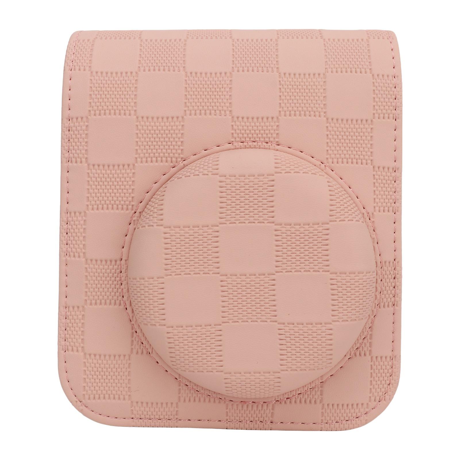 

для Mini 12 Camera Защитный чехол Винтажный шахматный клетчатый портативный дорожный чехол для хранения сумка розовый