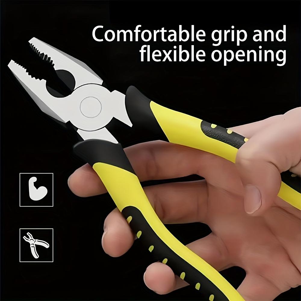 3pcs Carbon Steel Clip Set, 6 Inch Multi-Functional Clip, Wire Cutter with Anti-Slip and Rust- Pointed Clip for Indoor and Outdoor Maintenance Tools